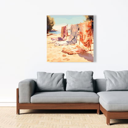 Warm Sands - Blue Canvas Art | Stylish Wall Art