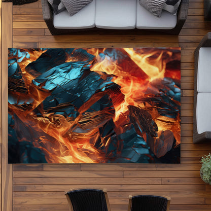 Cursed Visions Blue Outdoor Area Rug | Home Decor Must-Have