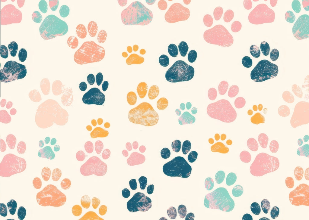 Cute Paws Blue Indoor Outdoor Door Mat | Decor Essentials