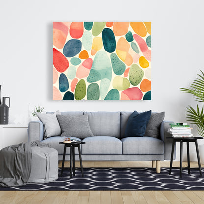 Seedy Shapes - Blue Canvas for Stylish Home Decor