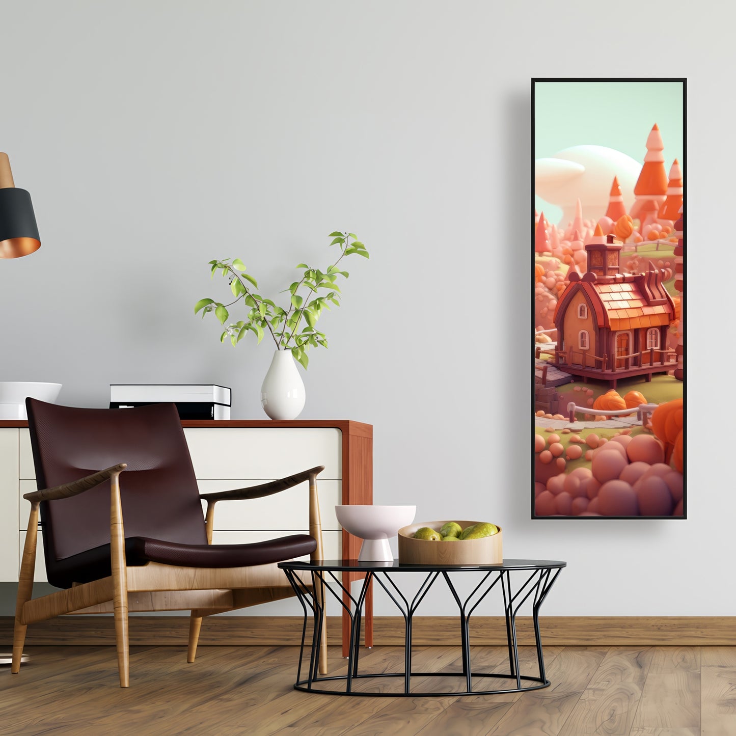 Toy town - Framed Canvas - Print on demand