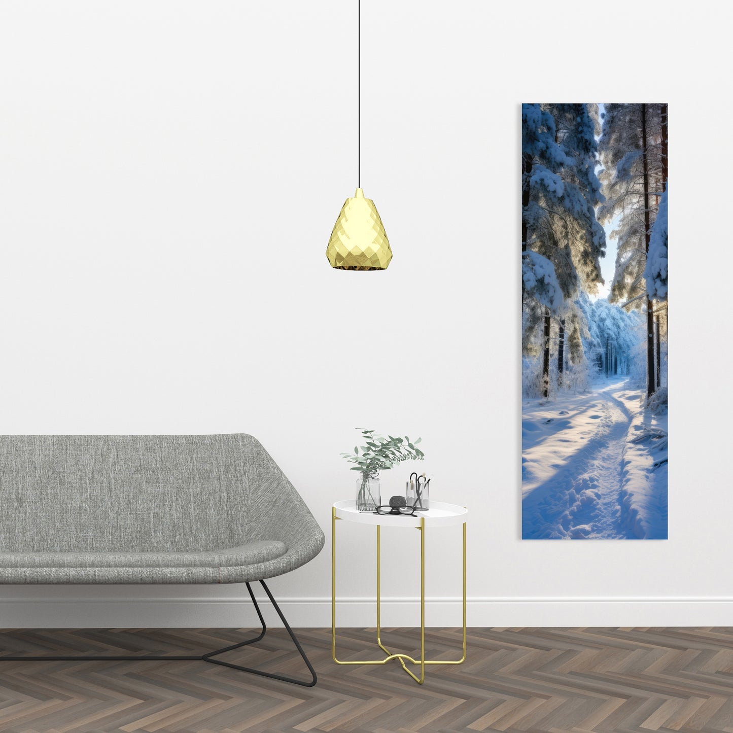 Snowy path - 32"x32" Canvas