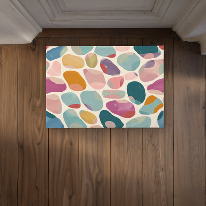 Dots and Bops White Indoor Outdoor Door Mat | Home Decor