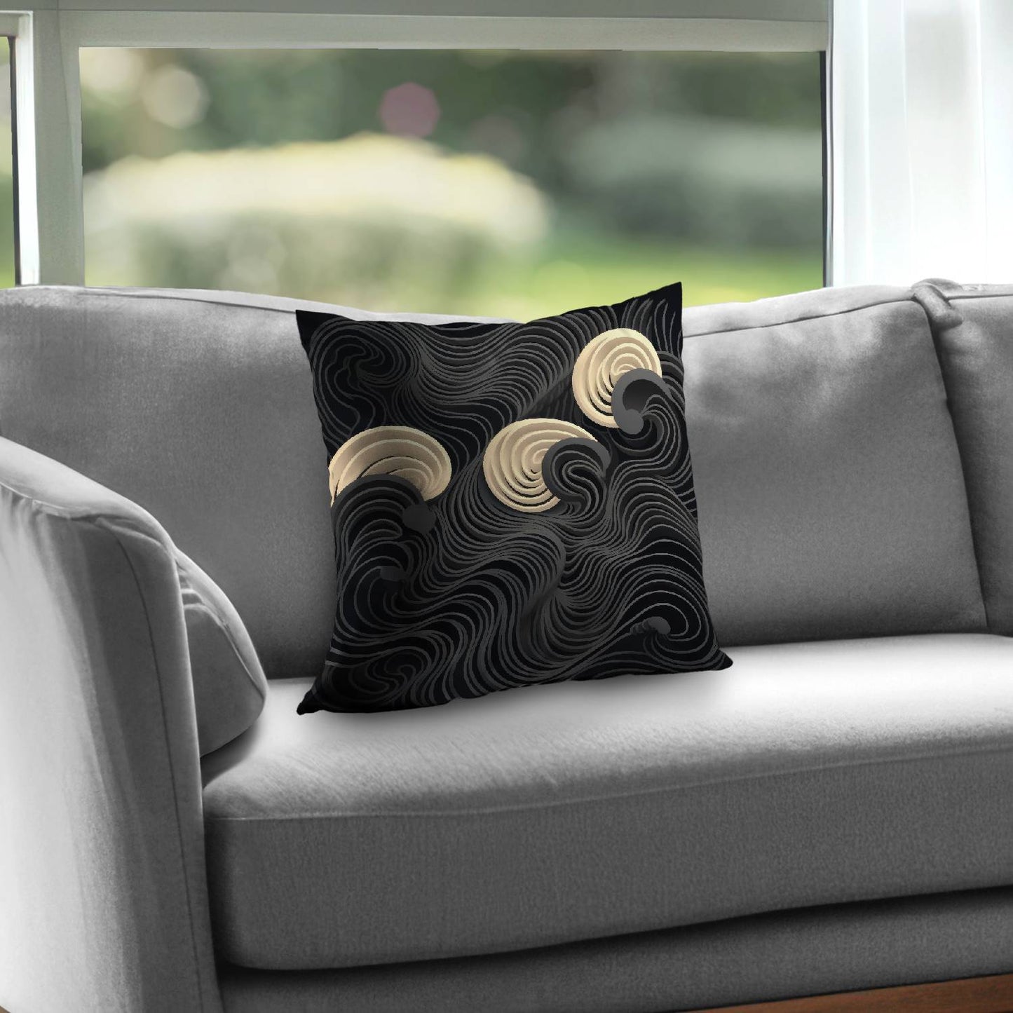 Layers Poly Twill Throw Pillow - Stylish Home Decor Accent
