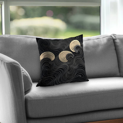 Layers Poly Twill Throw Pillow - Stylish Home Decor Accent