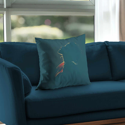 Coussin décoratif en sergé poly Silence Lumière Chuchotement | Décoration d'intérieur