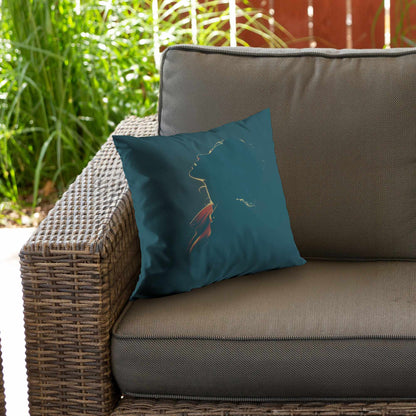 Coussin décoratif en sergé poly Silence Lumière Chuchotement | Décoration d'intérieur