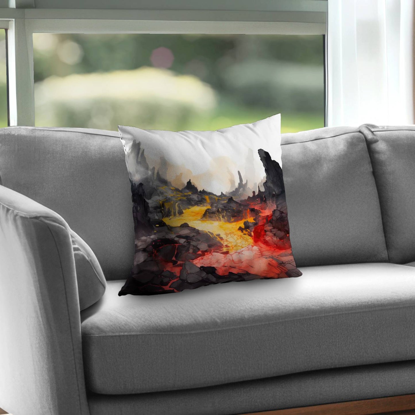 Hot and flowing - Throw pillow - Print on demand