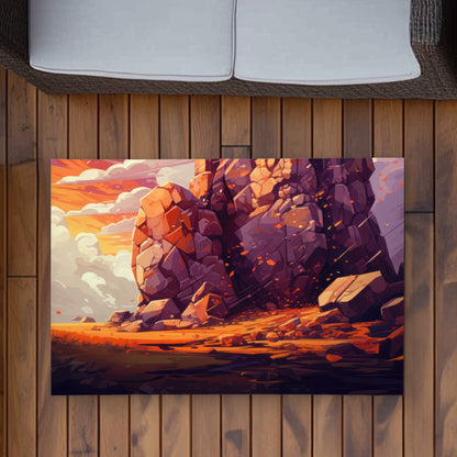 The Last Remains - Purple Outdoor Area Rug for Home Decor