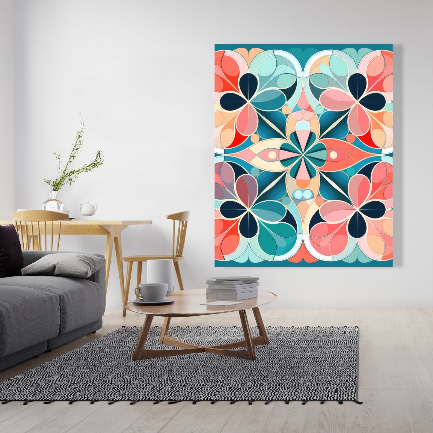 Mandala Turquoise Canvas Art - Stunning Home Decor Piece