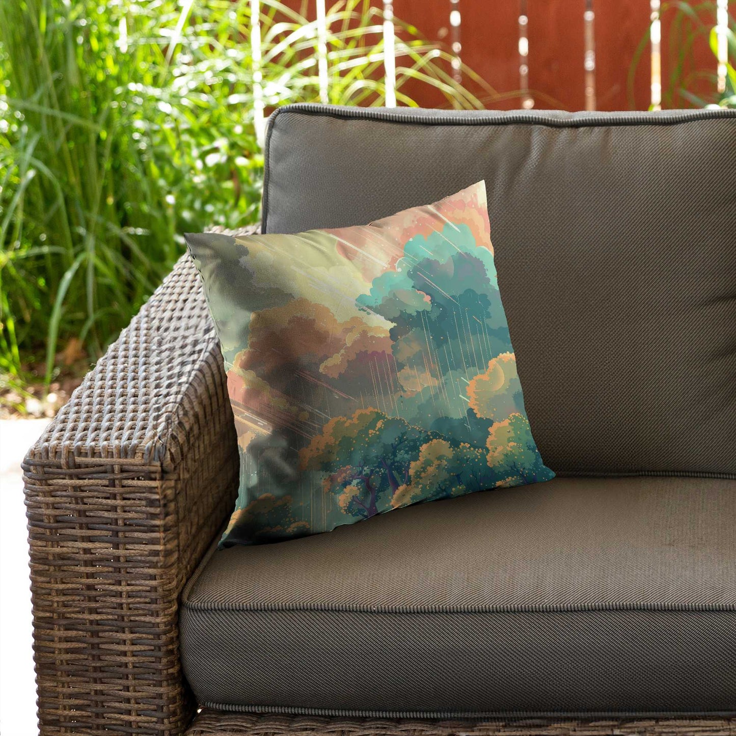 Crystal Winds Poly Twill Throw Pillow | Home Decor Accent