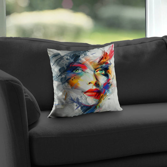 Abstract Look Poly Twill Throw Pillow | Modern Home Decor