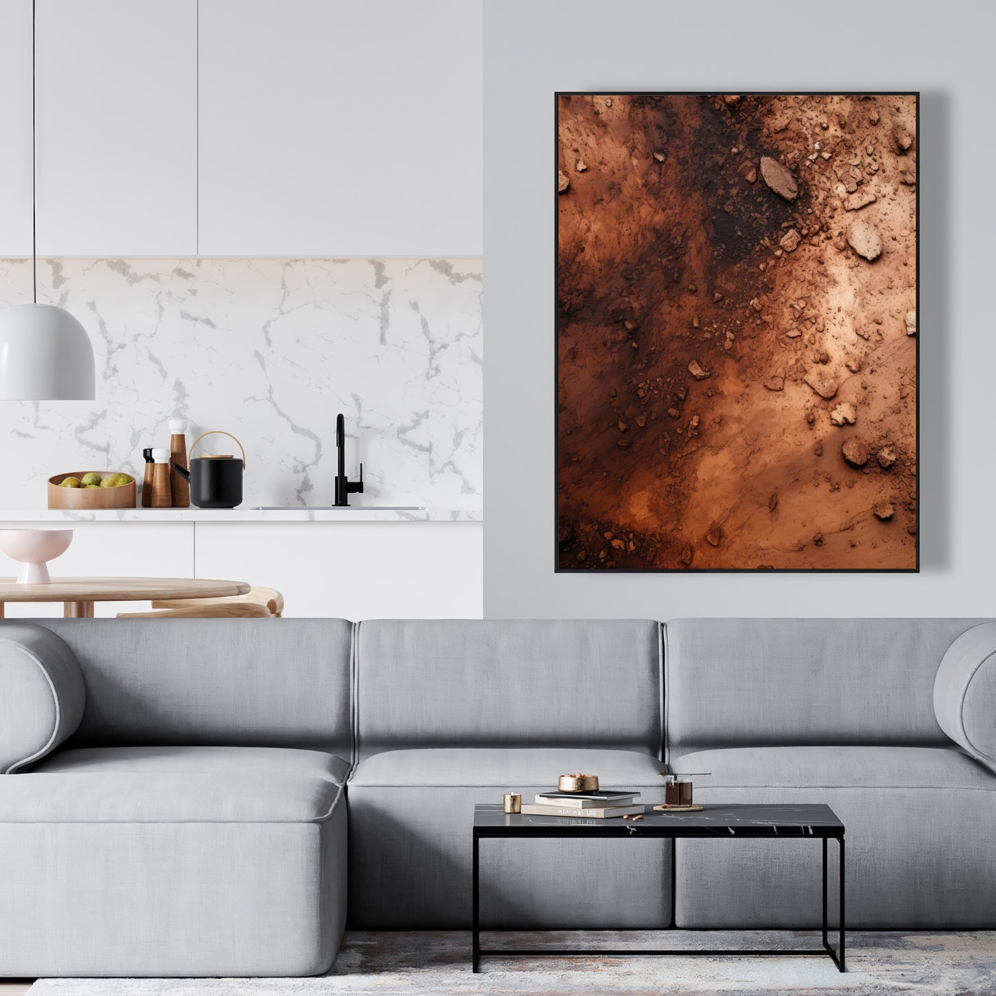 Digging - 36"x36" Framed canvas