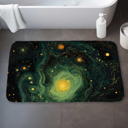 Tapis de bain « Illuminated in Space » | Tapis décoratif élégant