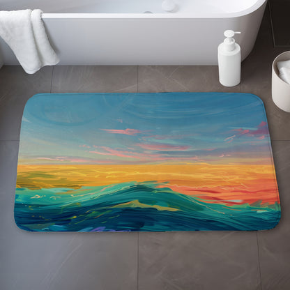 Watercolors - 17"x24" Bath mat
