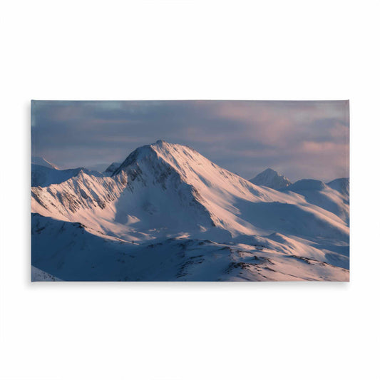 Icy Peaks Blue Indoor Outdoor Tablecloth for Home Decor