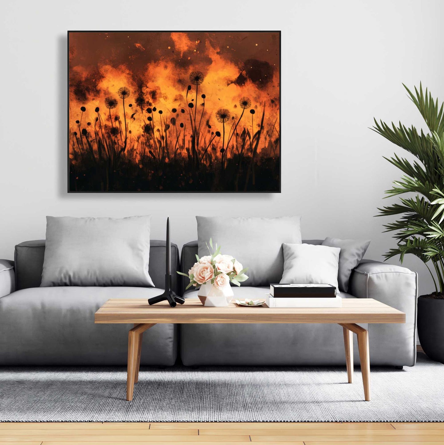 Ablaze - Black Framed Canvas Art for Elegant Home Decor
