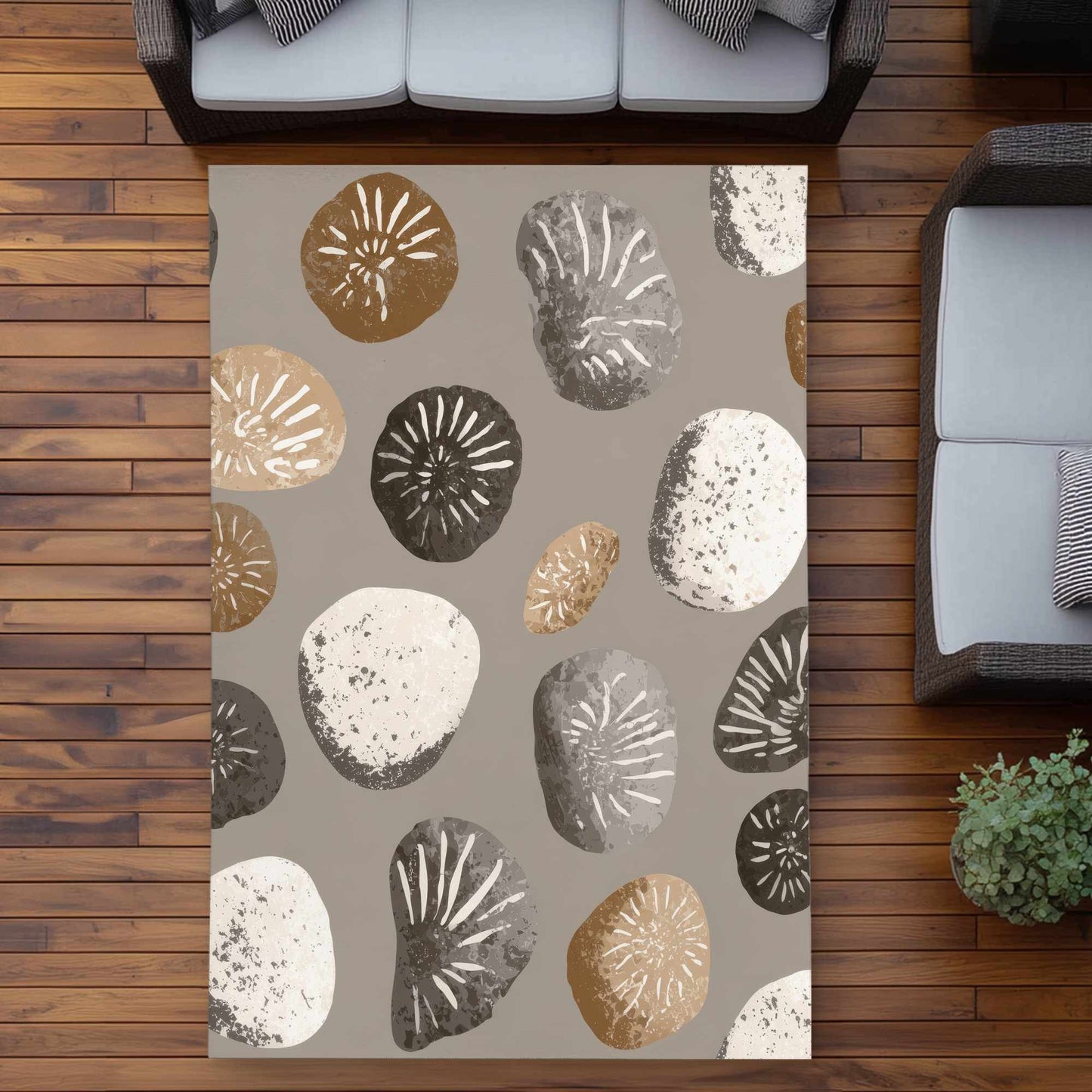 Tapis d'extérieur Earthstone Echoes | Décoration élégante pour la maison