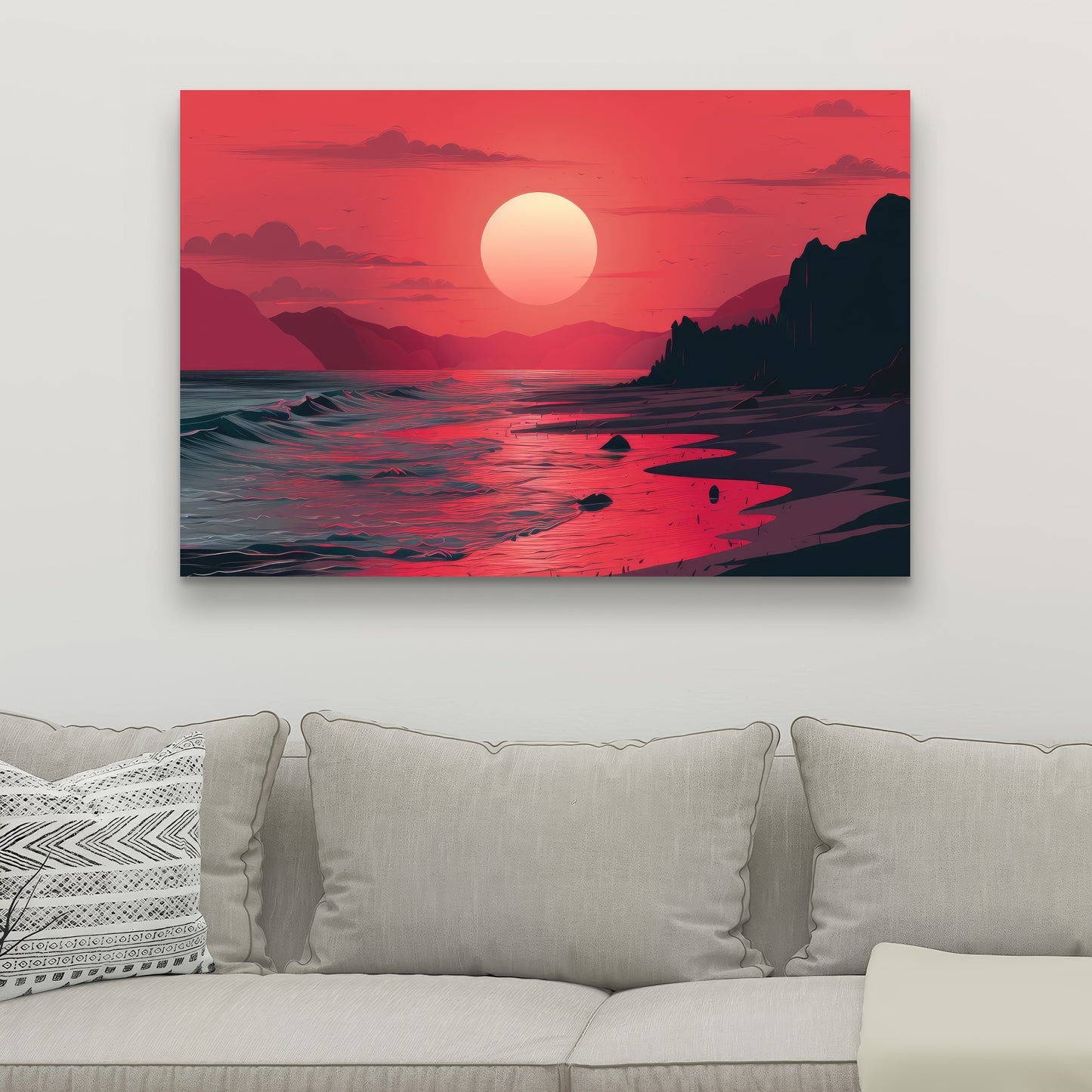 Red Sky - Red Canvas Art for Stunning Home Decor
