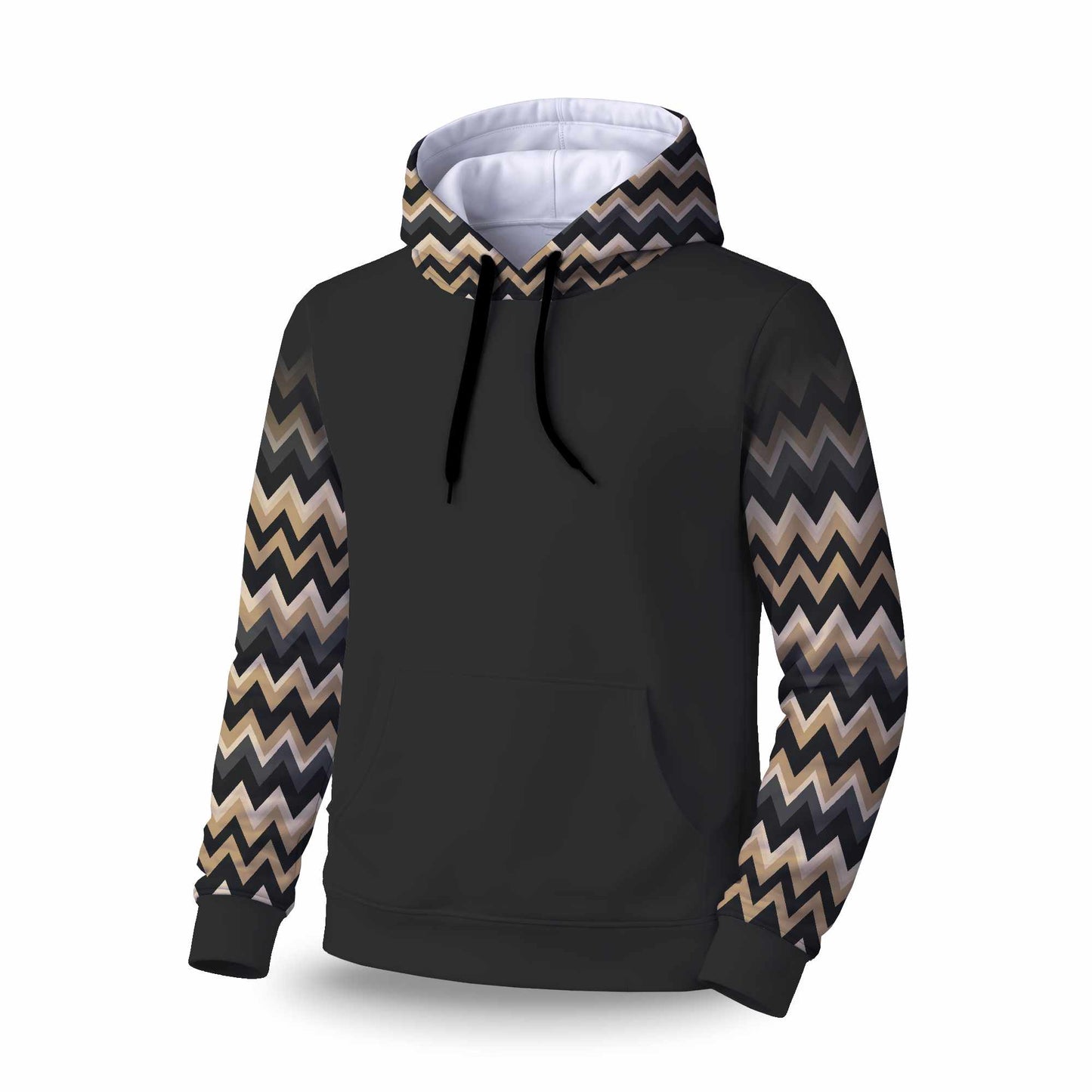 Sweat à capuche à manches longues Earth Tones Waves | Confort élégant
