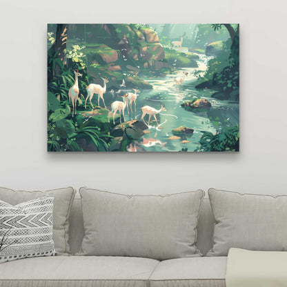 Sipping - Turquoise Canvas Art for Chic Home Decor