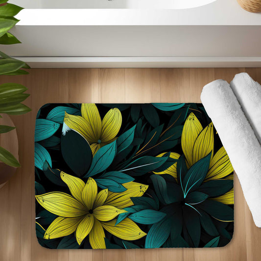 Potent Turquoise Bath Mat for Stylish Decor | Soft & Durable