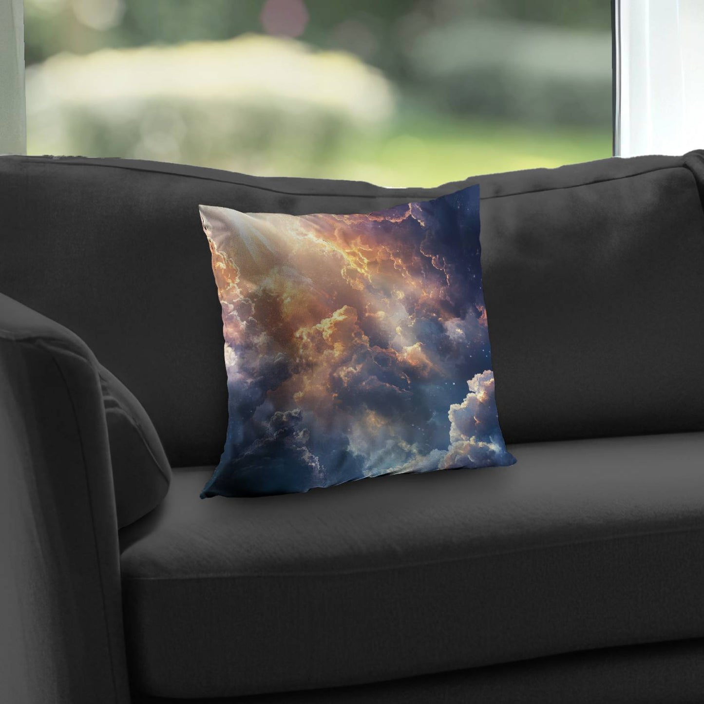 Piercing Light Poly Twill Throw Pillow - Home Decor Accent