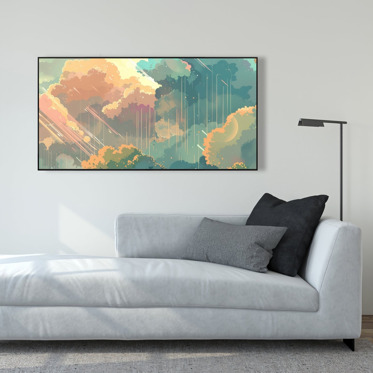Crystal winds - 36"x36" Framed canvas