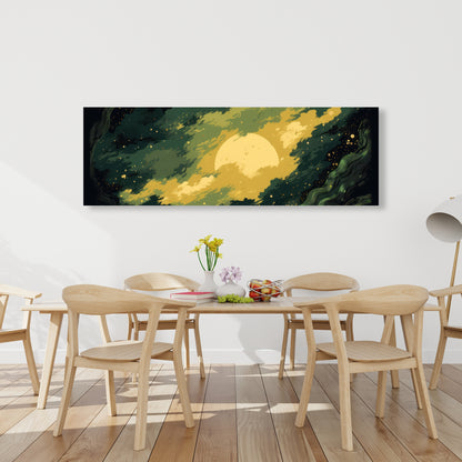 Cloudy Star - Yellow Canvas Home Decor for Bright Spaces
