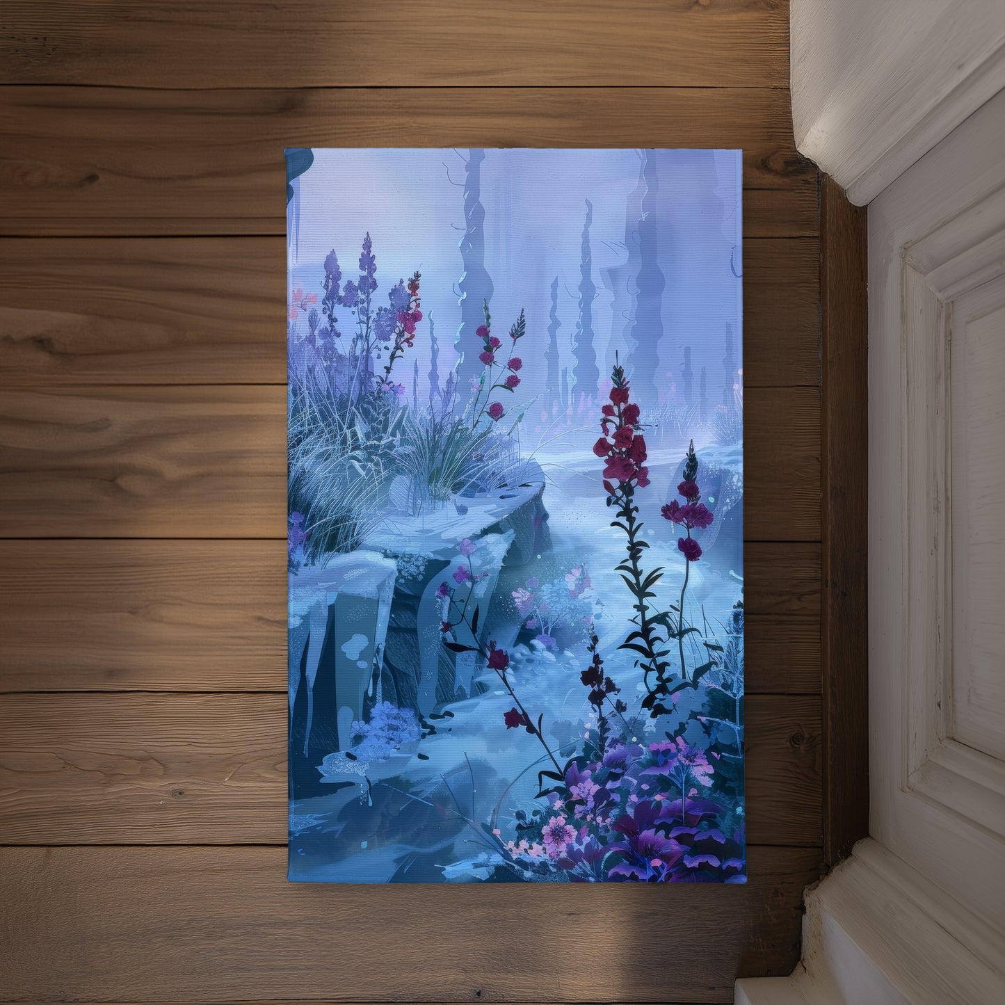 Valley of Ice Gray Indoor Outdoor Door Mat | Home Decor