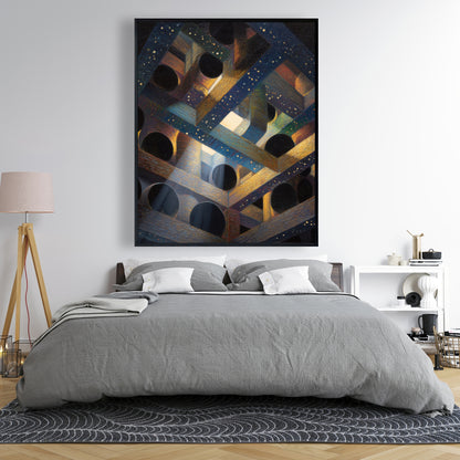 Pipe Dream - Blue Framed Canvas for Home Decor | Art Piece