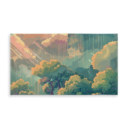 Crystal Winds Blue Indoor Outdoor Tablecloth for Home Decor