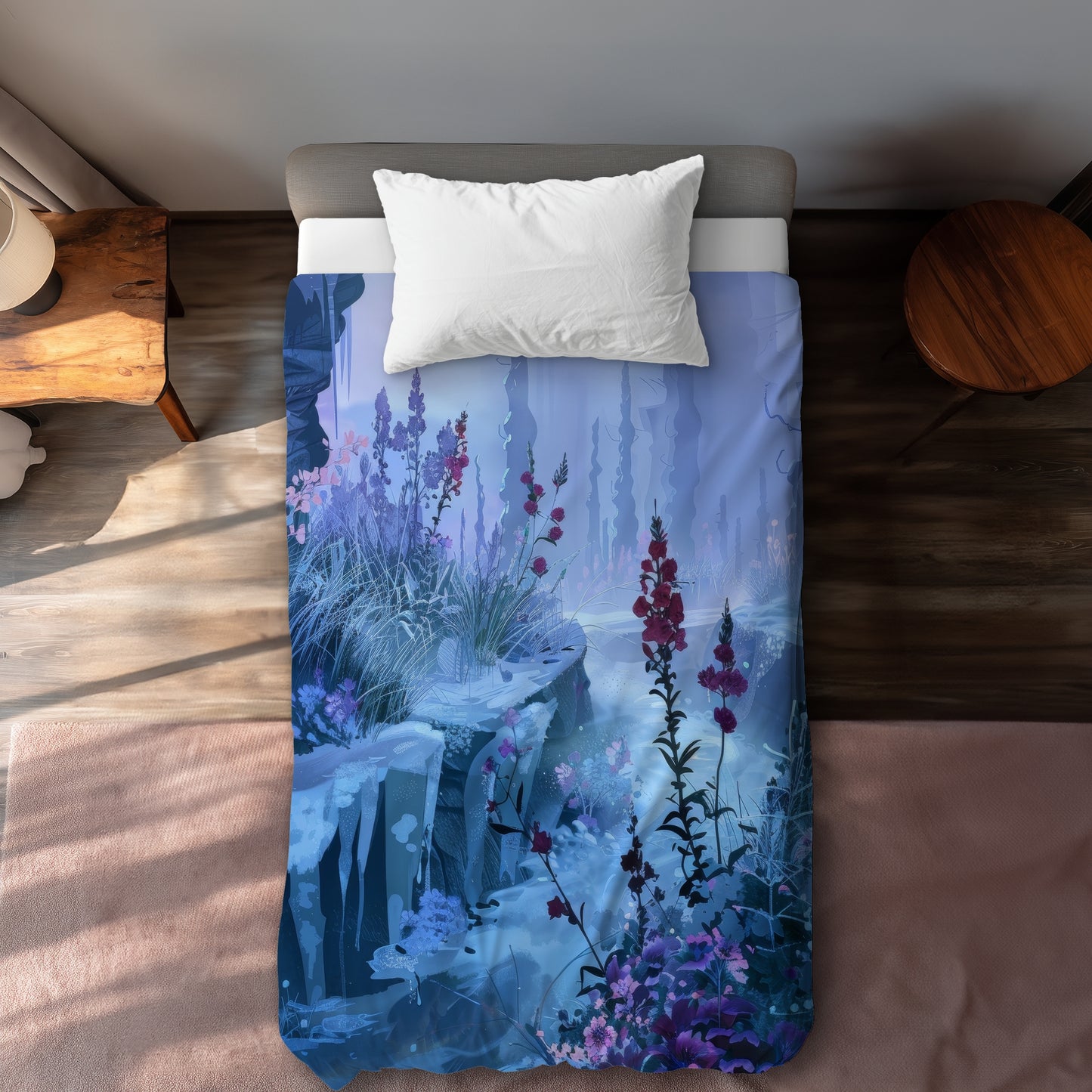 Housse de couette grise Vallée de Glace | Linge de lit élégant pour la maison
