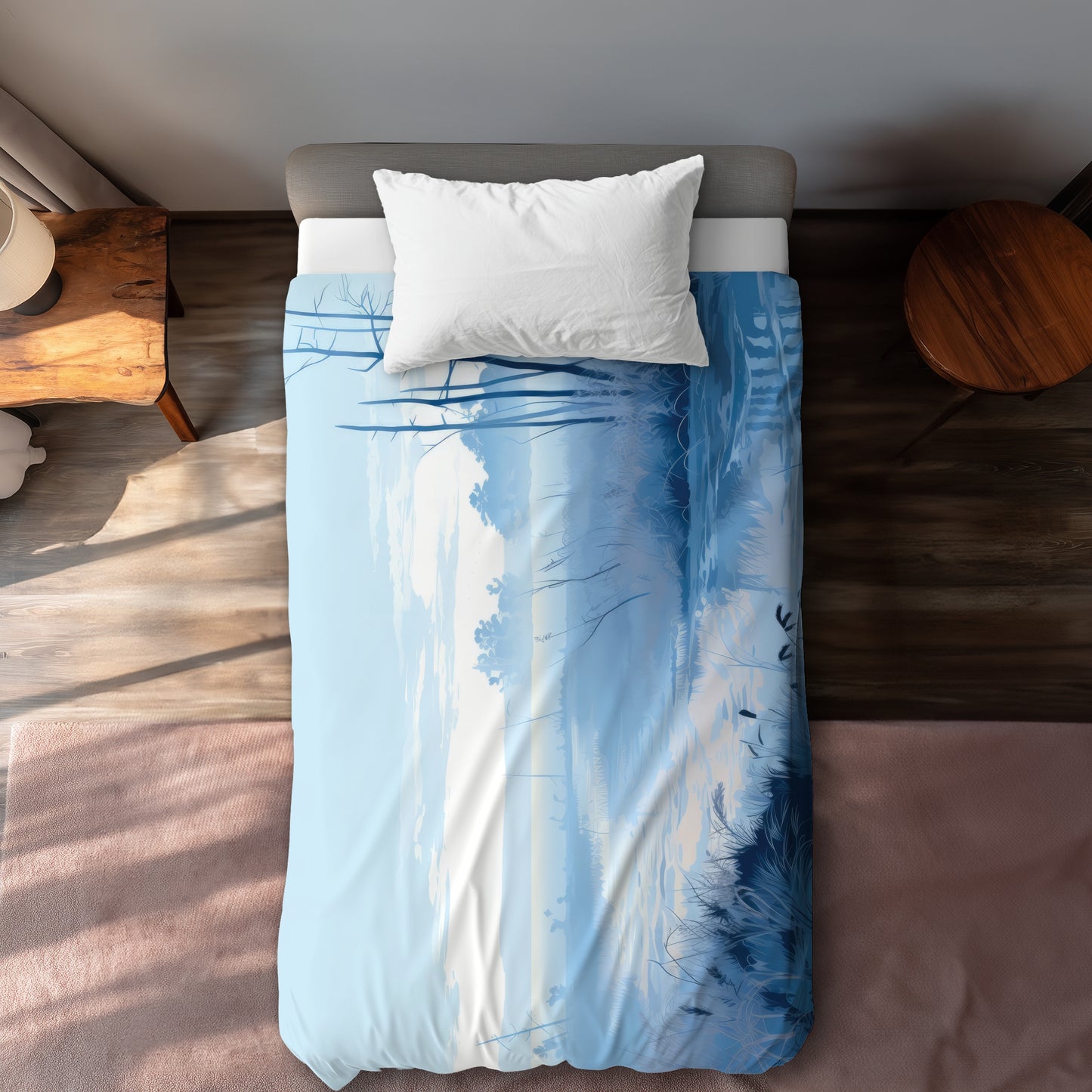 Cold Swamp Black Duvet Cover | Elegant Home Decor Accent