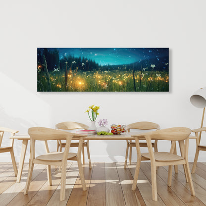 Fireflies at night - 32"x32" Canvas