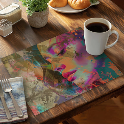 Grunge Look Polyester Placemat - Stylish Home Decor Accent