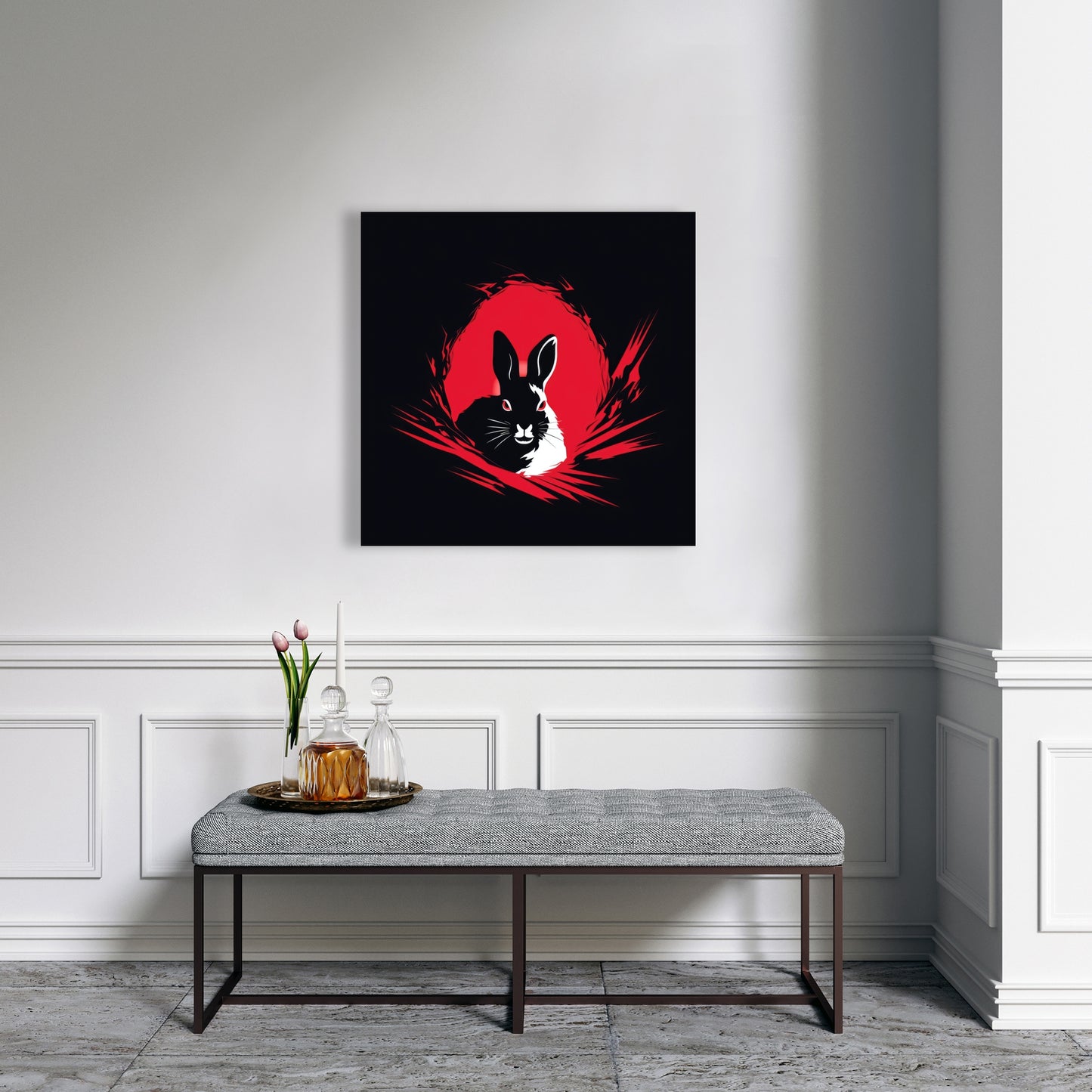 Bad Intentions - White Canvas Art for Home Decor | Stylish Wall Decor
