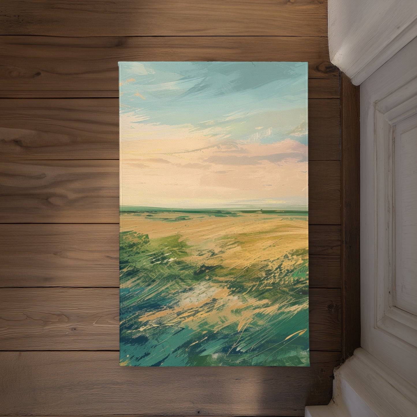 Evening in the Field - White Indoor Outdoor Door Mat | Decor