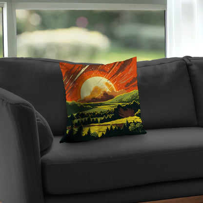Last Days Orange Poly Twill Throw Pillow Insert for Home Decor
