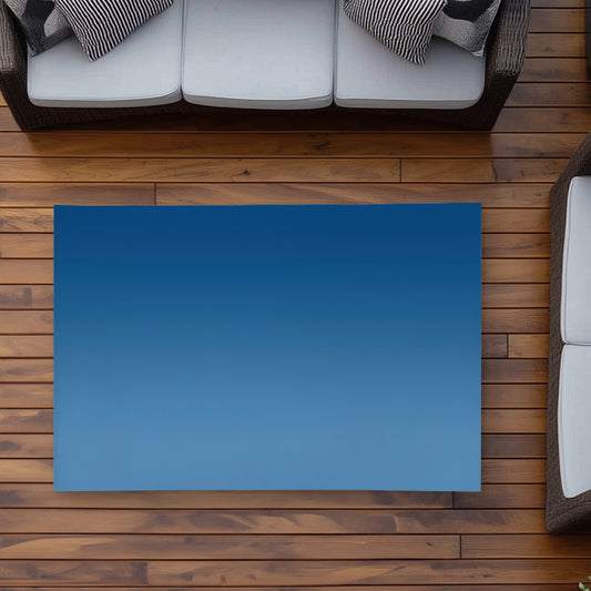 Dark Blue Gradient Outdoor Area Rug | Home Decor Essentials
