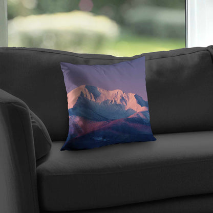 Rising Snow Poly Twill Throw Pillow | Cozy Home Decor Accent