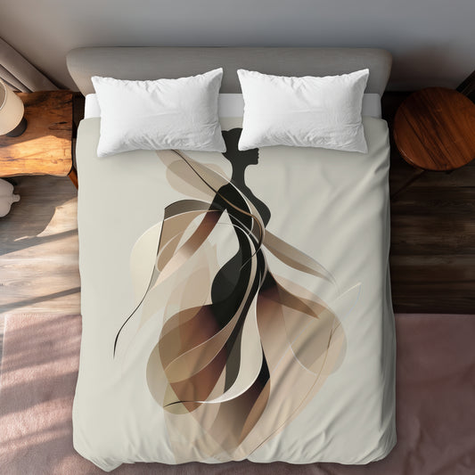 Housse de couette silhouette chic | Parure de lit élégante