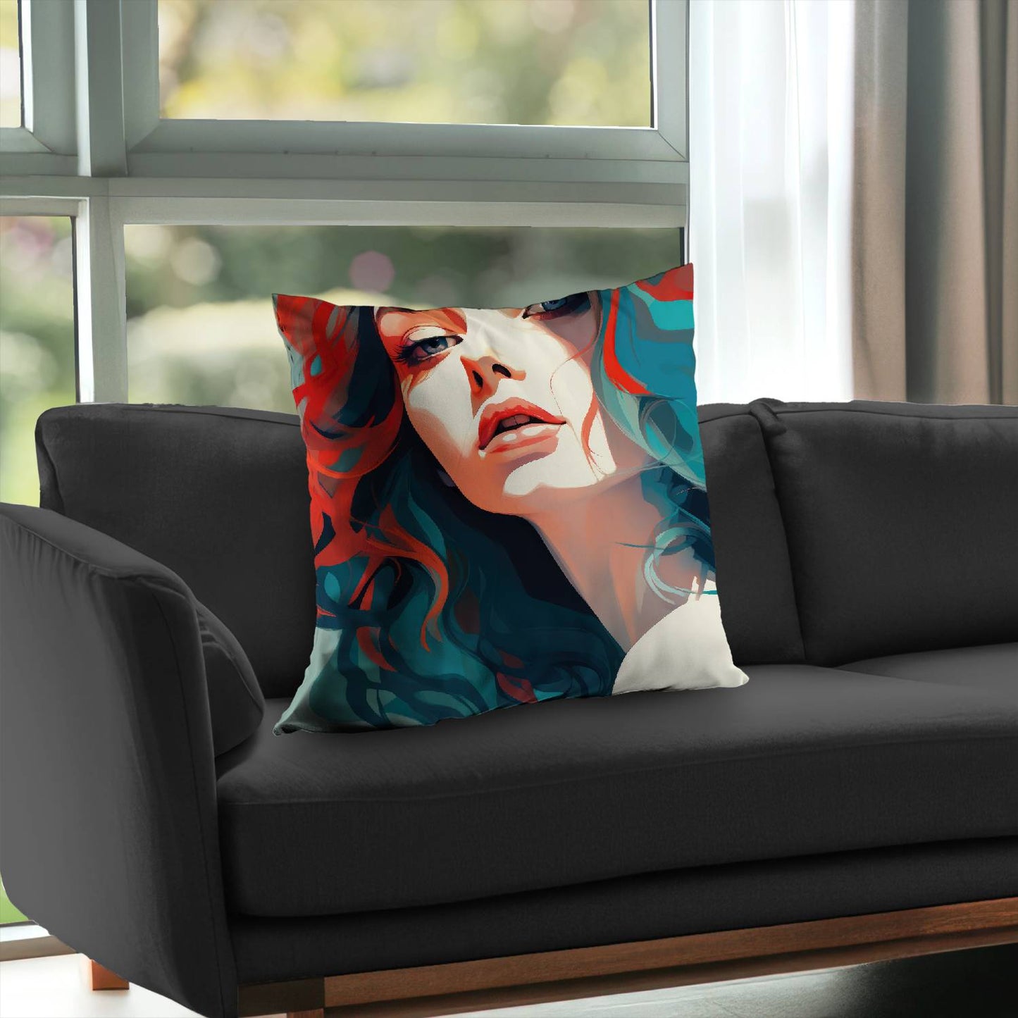 Dangerous lips - Throw pillow - Print on demand