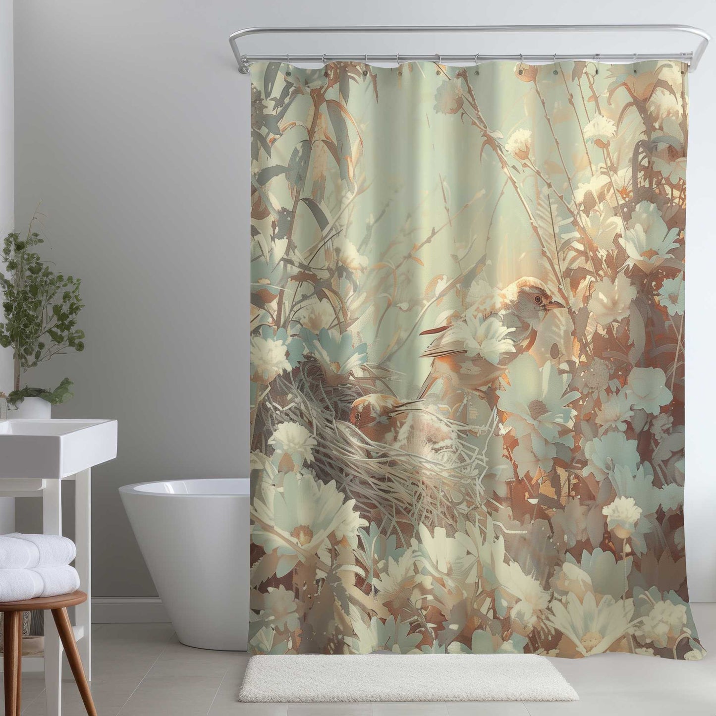Le rideau de douche The Nest | Décoration intérieure élégante, imperméable