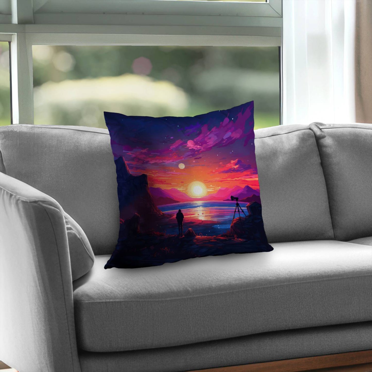 Solitude - Throw pillow - Print on demand