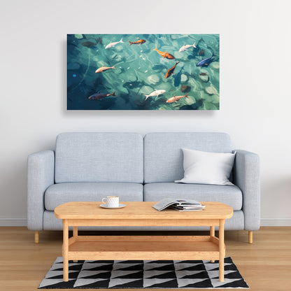 Caustic fish - 32"x32" Canvas