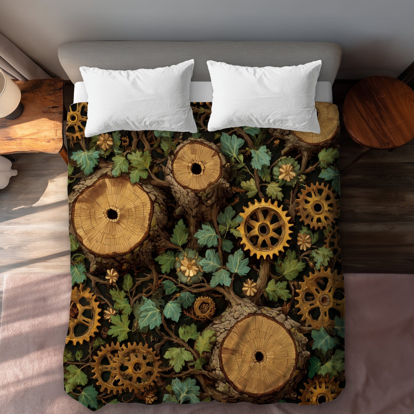 Hiding gears - 88"x88" Duvet Cover