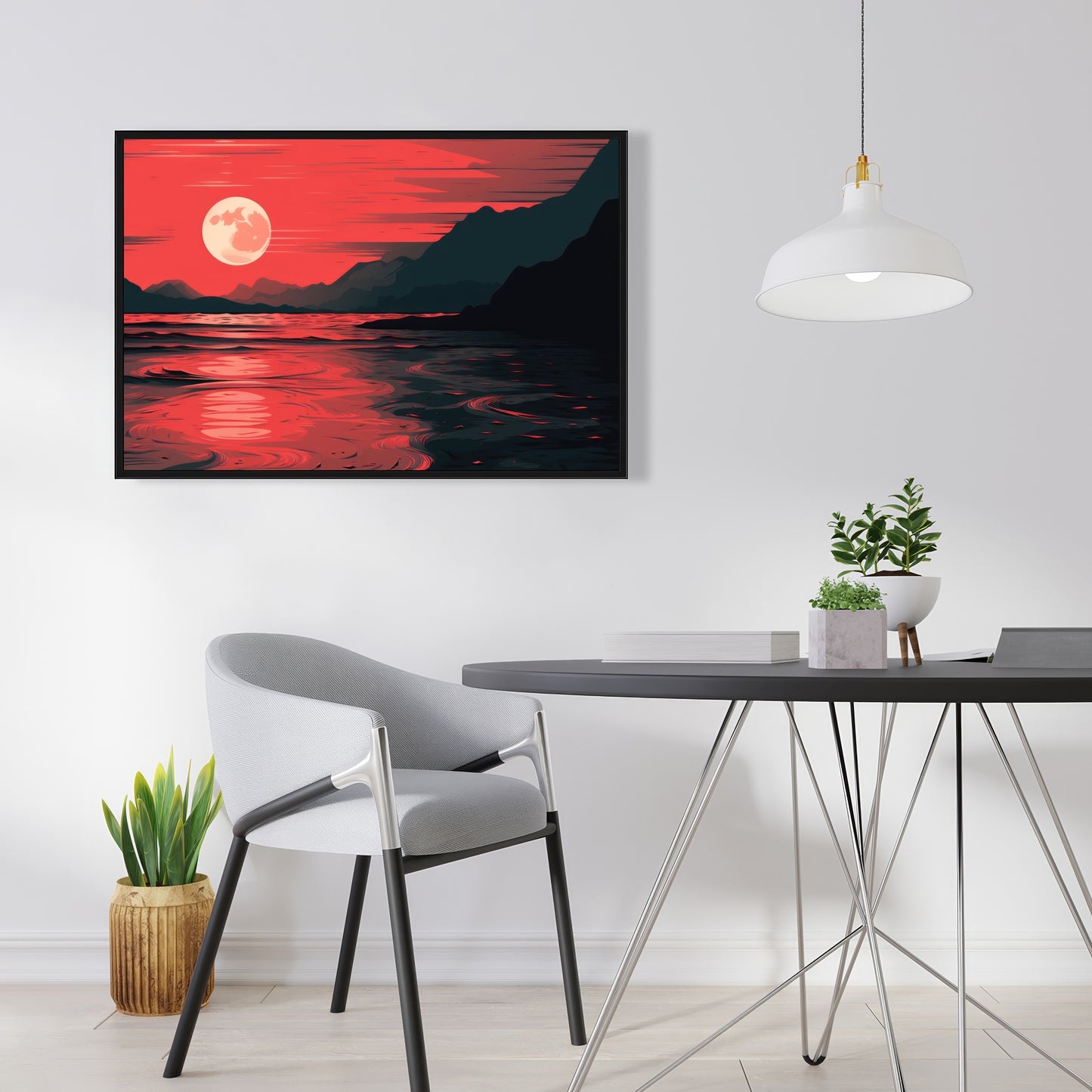 Bloody tides - 36"x36" Framed canvas