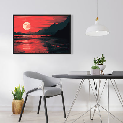 Bloody tides - 36"x36" Framed canvas