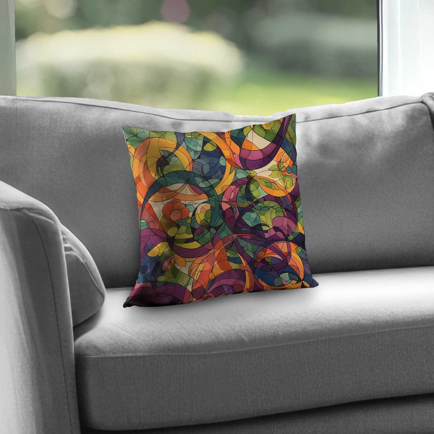 Converge Green Poly Twill Throw Pillow Insert for Home Decor